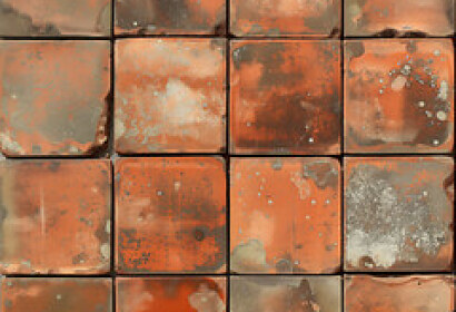 Fototapeta Terracotta old dusty tiles ft 729160658